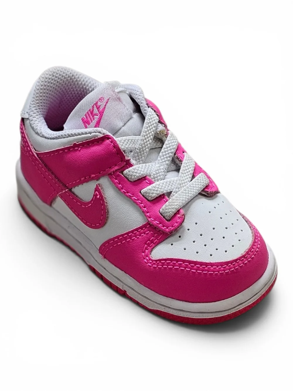 Nike Pink & White Low Top Sneakers Size 5C